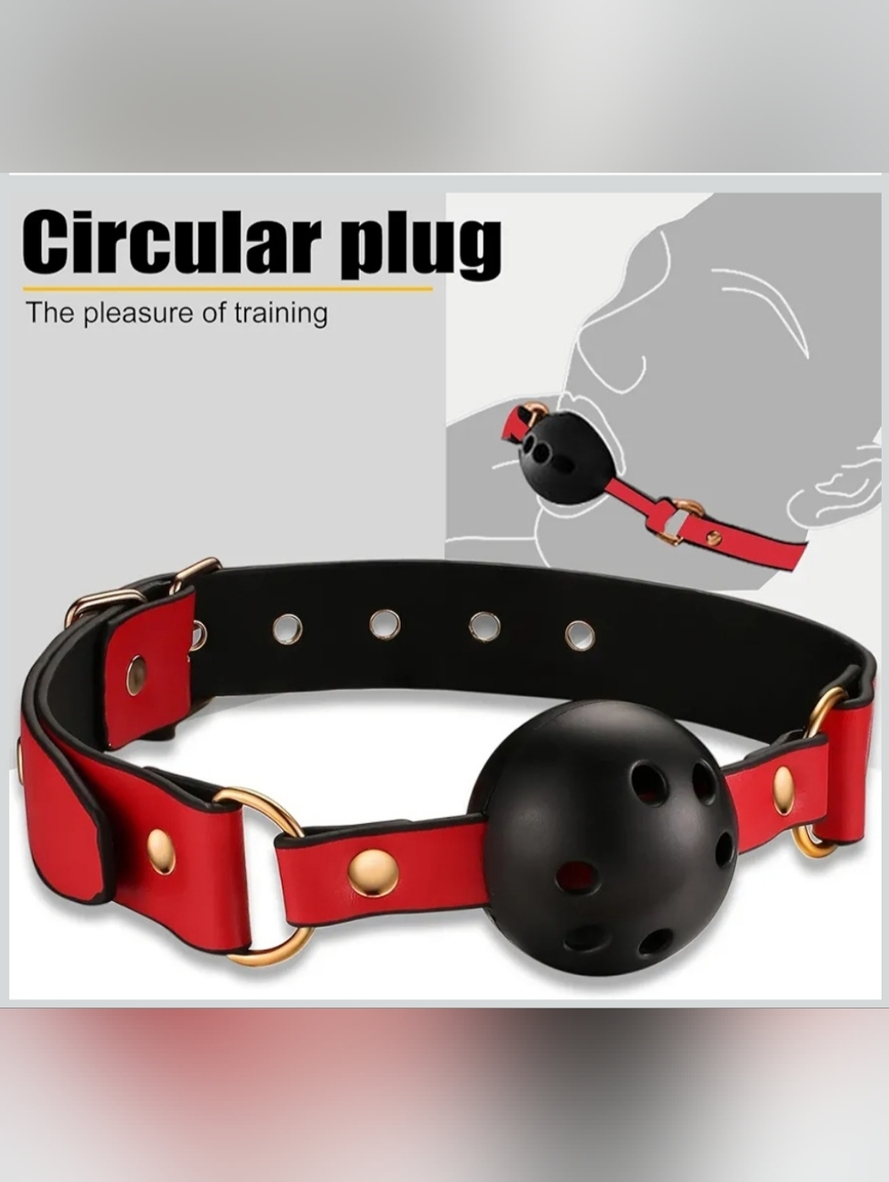 nwot BDSM Ball Gag Mouth Muzzle